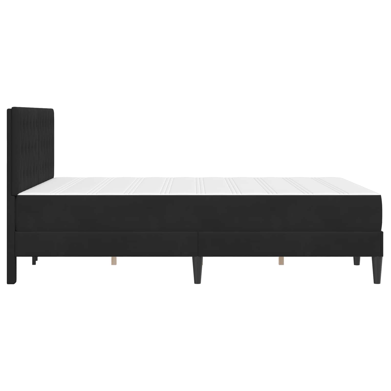 Σκελετός κρεβατιού με στρώμα  Μαύρο 120 x 190 cm Βελούδο - Pakobazaar