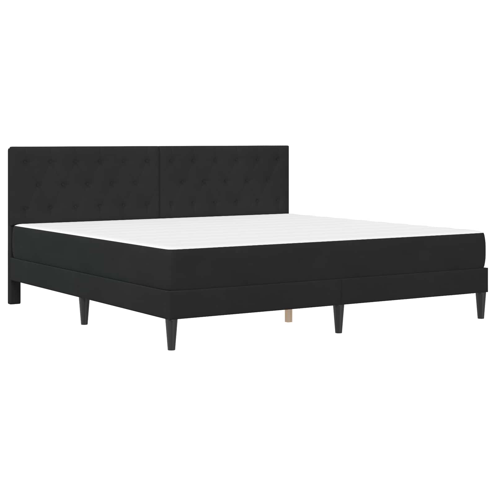 Σκελετός κρεβατιού με στρώμα Μαύρο 180 x 200 cm Βελούδο - Pakobazaar