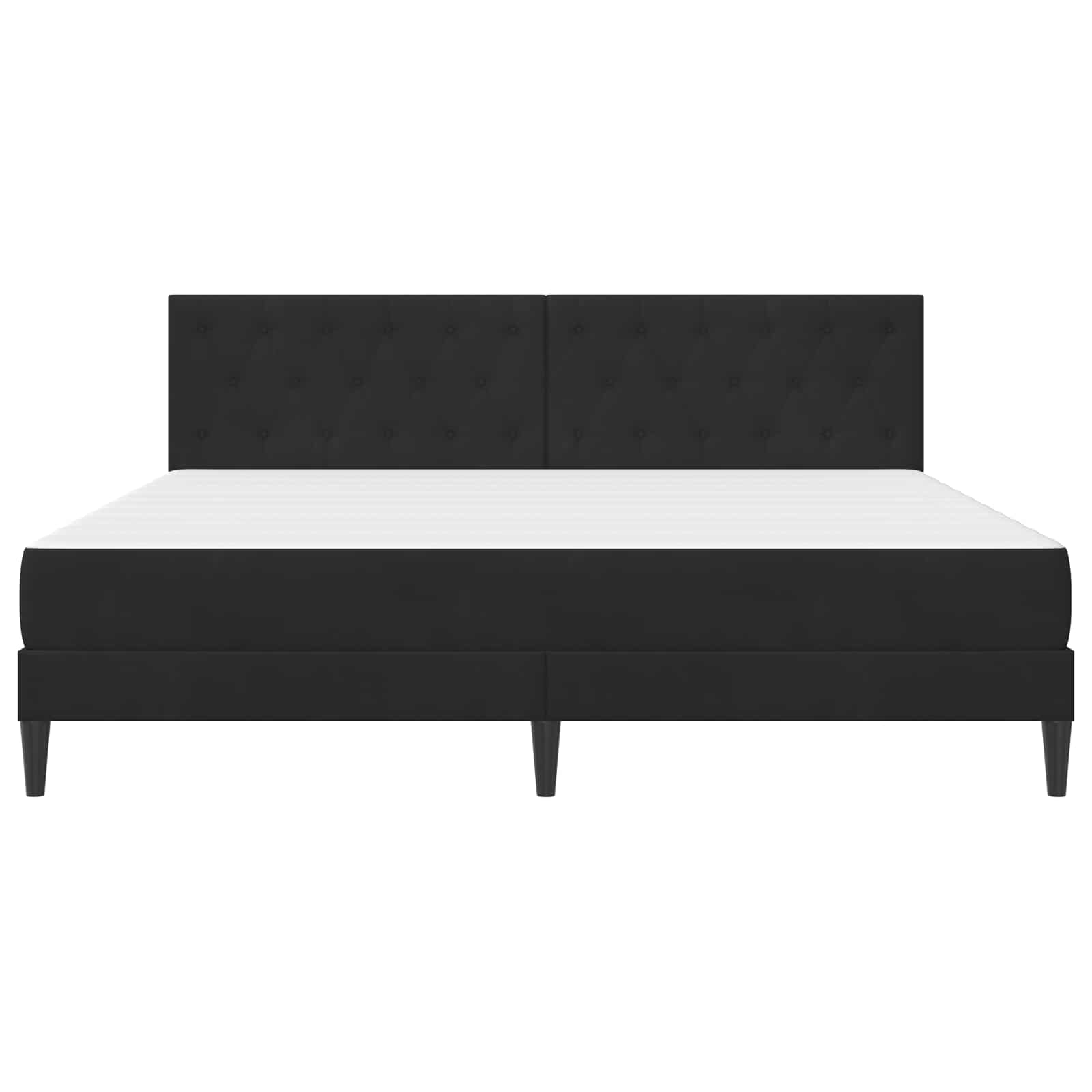 Σκελετός κρεβατιού με στρώμα Μαύρο 180 x 200 cm Βελούδο - Pakobazaar