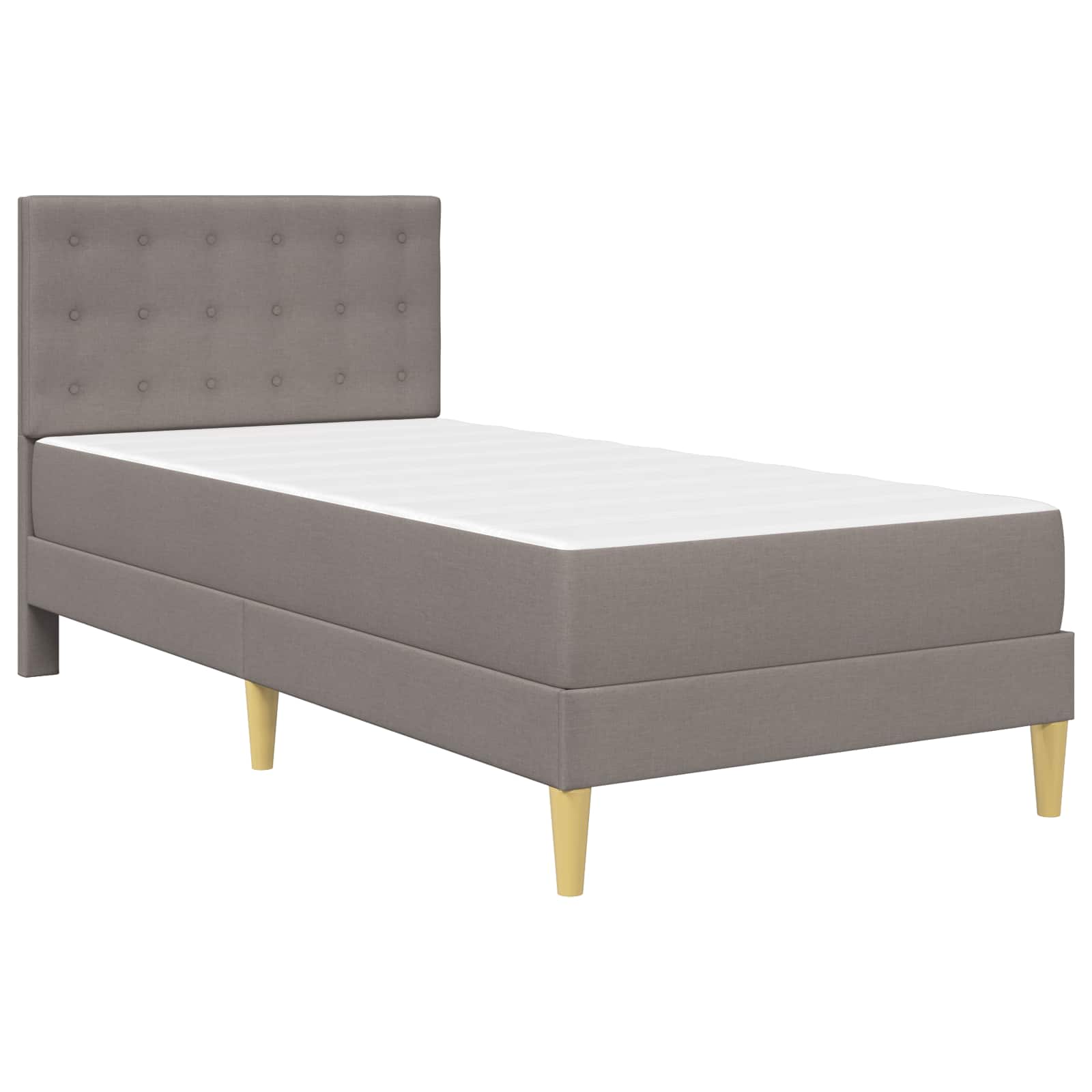 Σκελετός κρεβατιού με στρώμα Taupe 80 x 200 cm ύφασμα - Pakobazaar