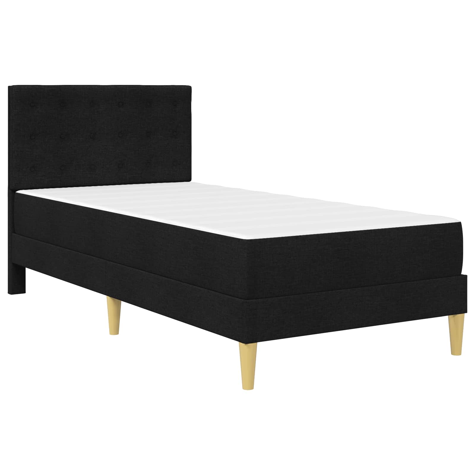 Σκελετός κρεβατιού με στρώμα Μαύρο 90 x 190 cm ύφασμα - Pakobazaar