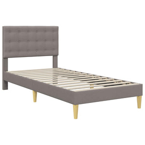 Σκελετός κρεβατιού με στρώμα Taupe 100 x 200 cm ύφασμα - Pakobazaar