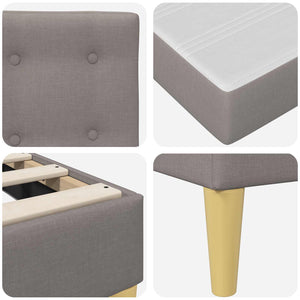 Σκελετός κρεβατιού με στρώμα Taupe 160 x 200 cm ύφασμα - Pakobazaar