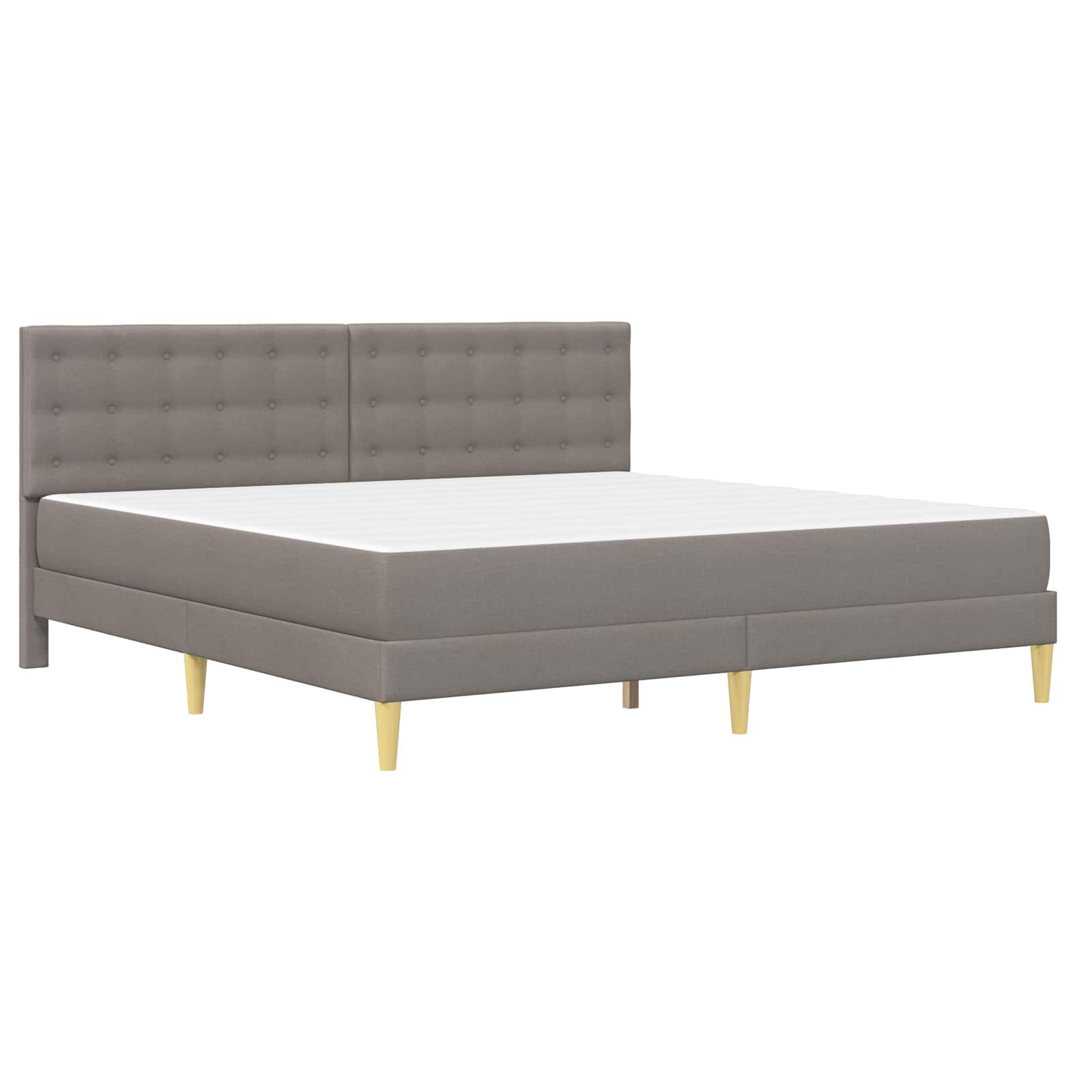 Σκελετός κρεβατιού με στρώμα Taupe 200 x 200 cm ύφασμα - Pakobazaar