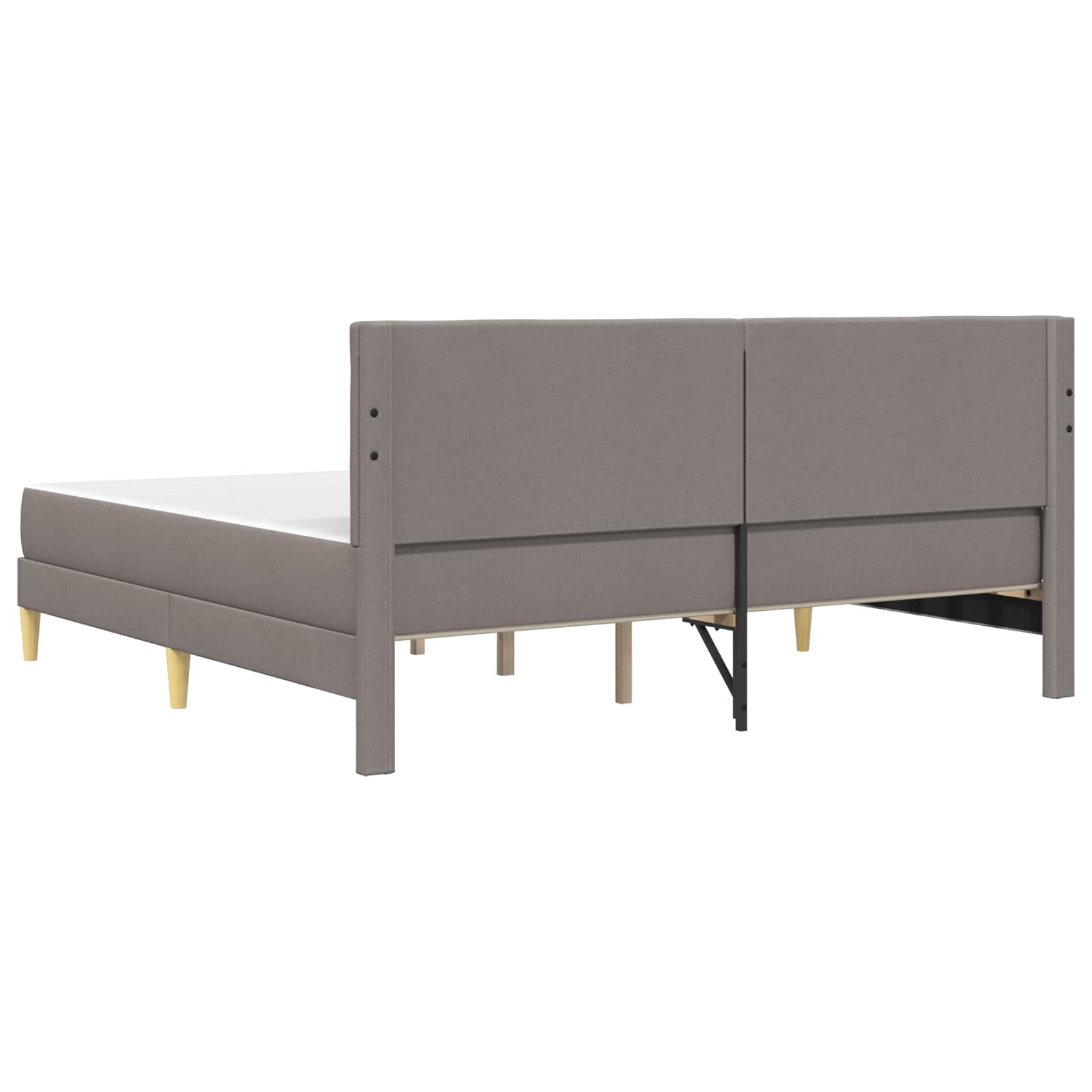 Σκελετός κρεβατιού με στρώμα Taupe 200 x 200 cm ύφασμα - Pakobazaar