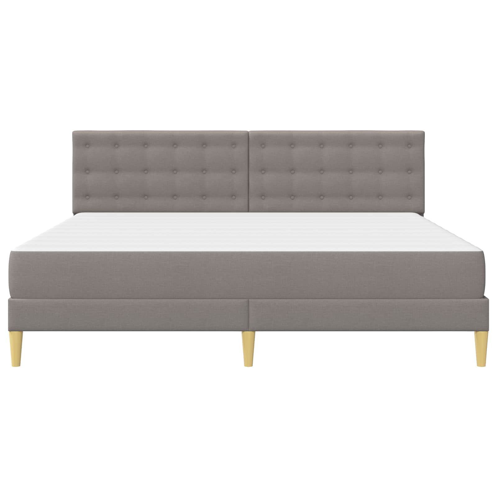 Σκελετός κρεβατιού με στρώμα Taupe 200 x 200 cm ύφασμα - Pakobazaar
