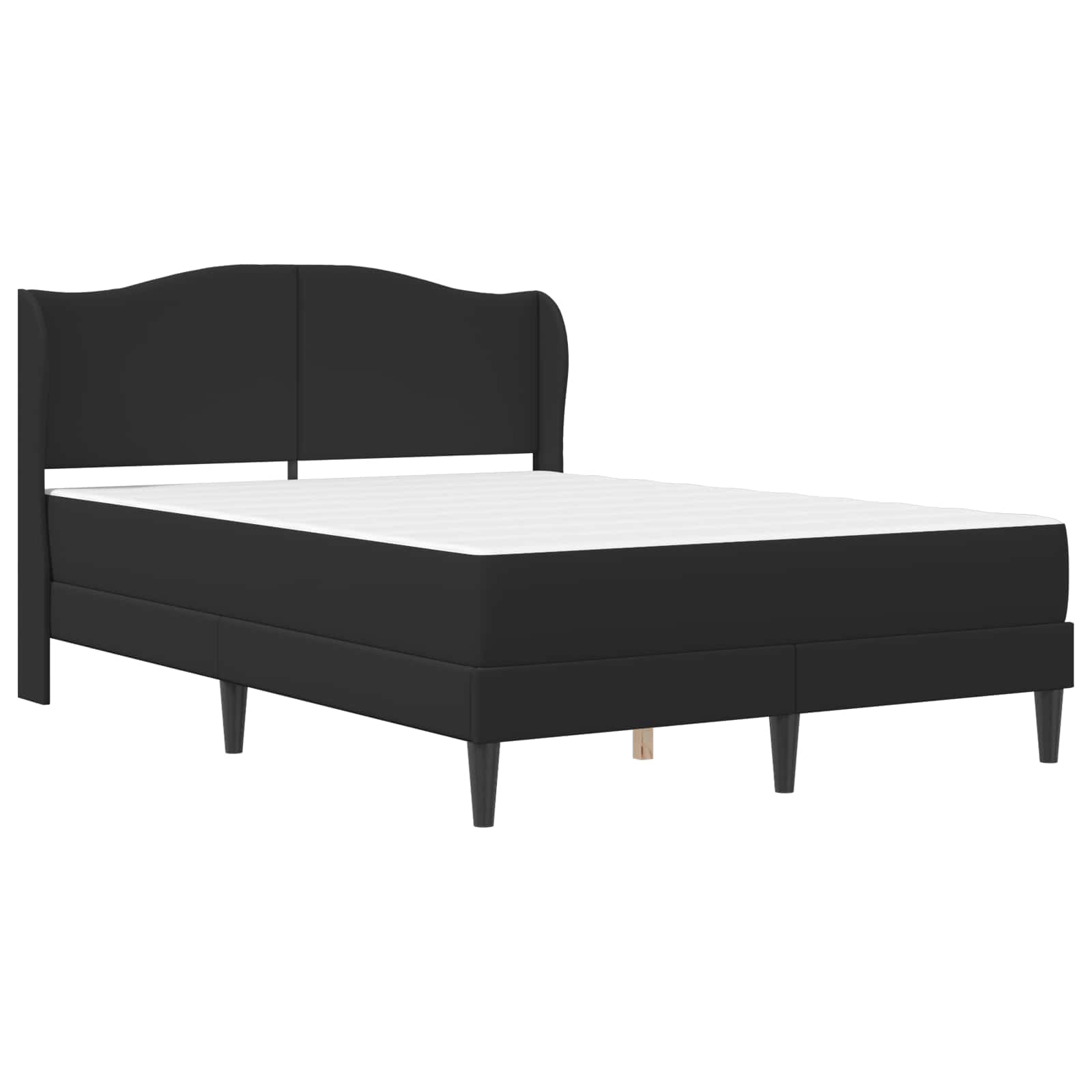 Σκελετός Κρεβατιού με κεφαλάρι Μαύρο 120 x 190 cm Τεχνητό Δέρμα - Pakobazaar