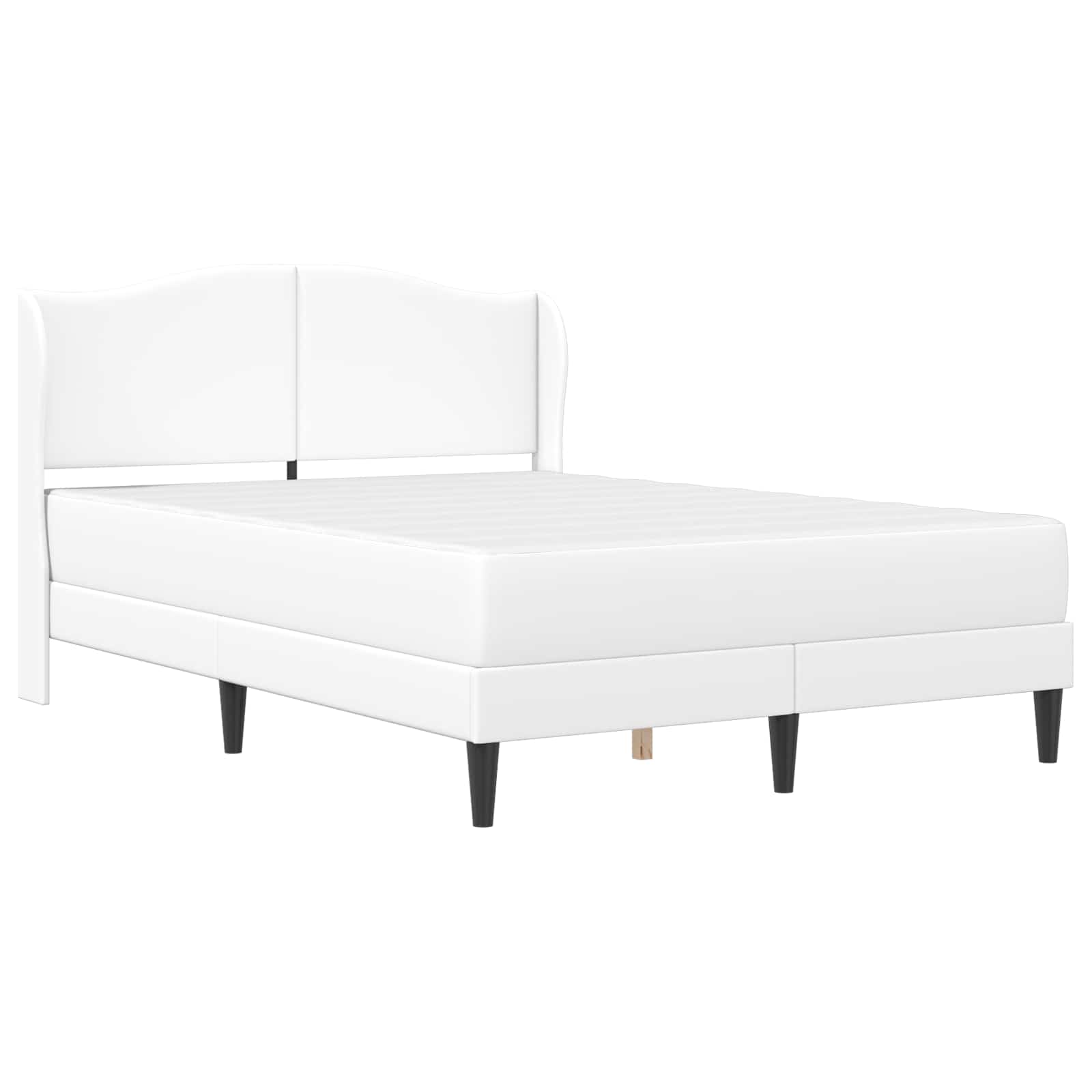 Σκελετός Κρεβατιού με κεφαλάρι Λευκό 120 x 190 cm Τεχνητό Δέρμα - Pakobazaar