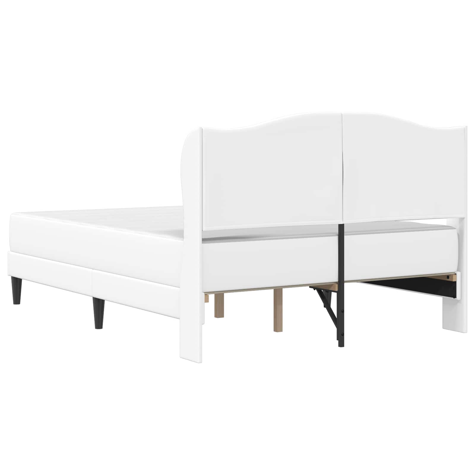 Σκελετός Κρεβατιού με κεφαλάρι Λευκό 120 x 190 cm Τεχνητό Δέρμα - Pakobazaar