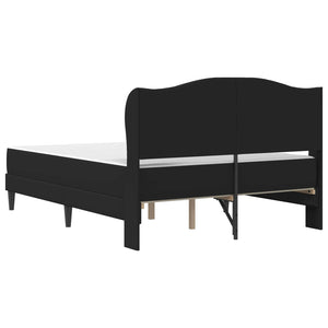 Σκελετός Κρεβατιού με κεφαλάρι Μαύρο 140 x 190 cm Τεχνητό Δέρμα - Pakobazaar