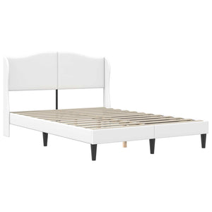 Σκελετός Κρεβατιού με κεφαλάρι Λευκό 140 x 190 cm Τεχνητό Δέρμα - Pakobazaar