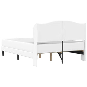 Σκελετός Κρεβατιού με κεφαλάρι Λευκό 140 x 190 cm Τεχνητό Δέρμα - Pakobazaar