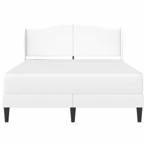 Σκελετός Κρεβατιού με κεφαλάρι Λευκό 140 x 190 cm Τεχνητό Δέρμα - Pakobazaar