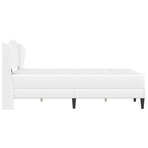 Σκελετός Κρεβατιού με κεφαλάρι Λευκό 140 x 190 cm Τεχνητό Δέρμα - Pakobazaar