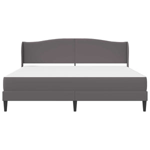 Σκελετός Κρεβατιού με κεφαλάρι Γκρι 180 x 200 cm Τεχνητό Δέρμα - Pakobazaar