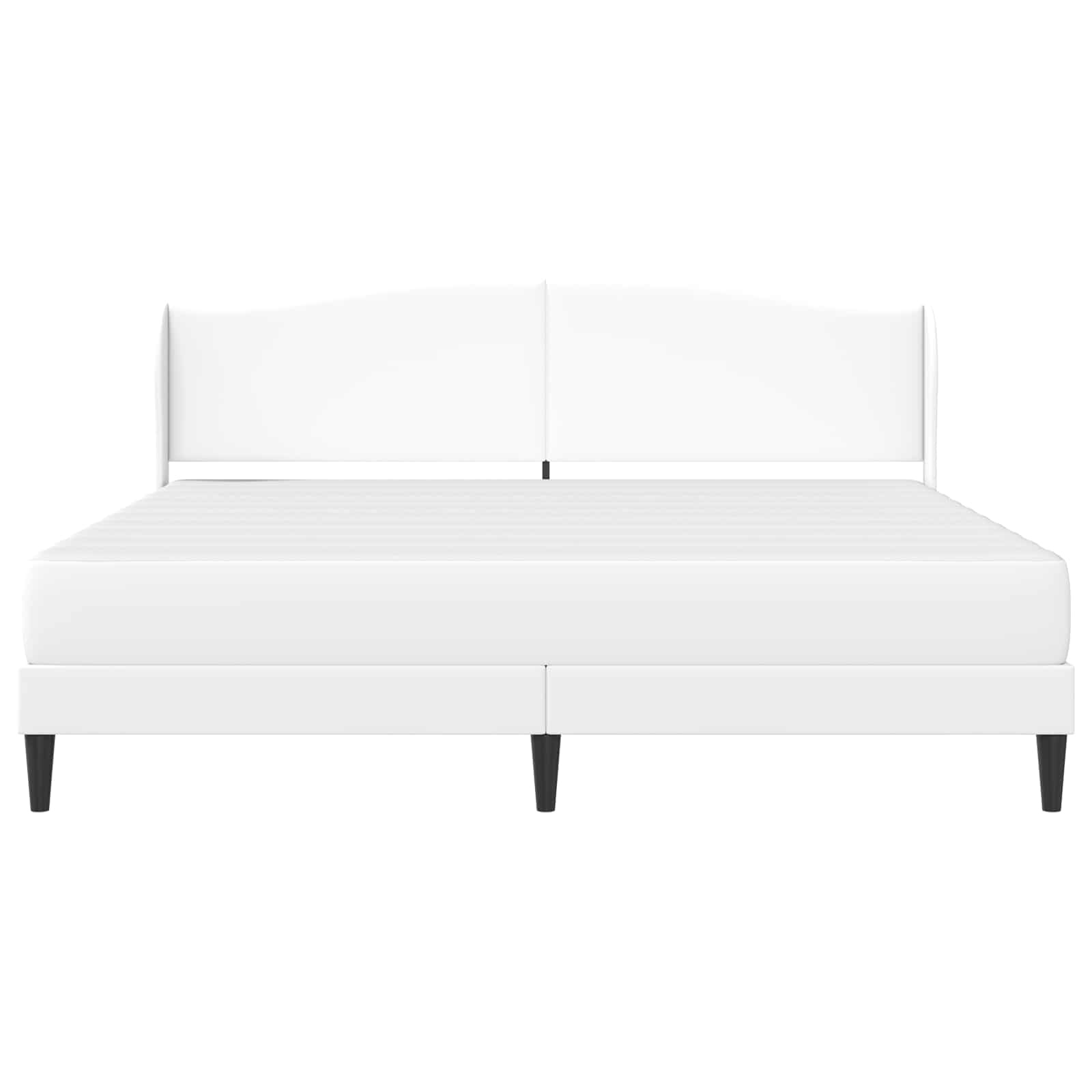 Σκελετός Κρεβατιού με κεφαλάρι Λευκό 180 x 200 cm Τεχνητό Δέρμα - Pakobazaar