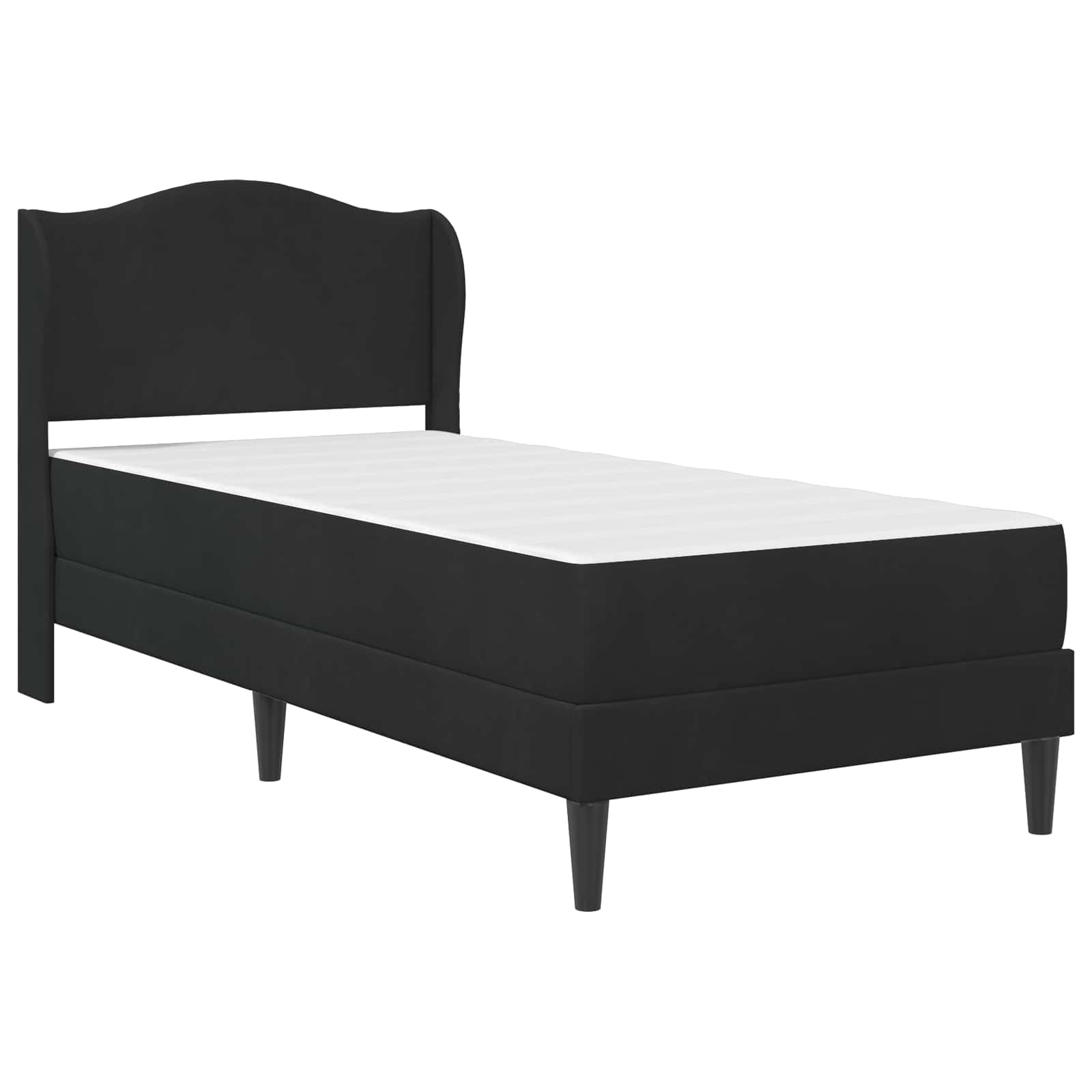 Σκελετός Κρεβατιού με κεφαλάρι Μαύρο 90 x 200 cm Βελούδο - Pakobazaar