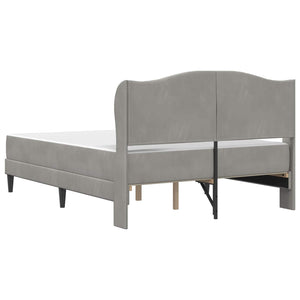 Σκελετός Κρεβατιού Ανοιχτό γκρι 120 x 190 cm Βελούδο - Pakobazaar