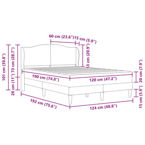 Σκελετός Κρεβατιού 2 pcs Σκούρο Πράσινο 120 x 190 cm Βελούδο - Pakobazaar