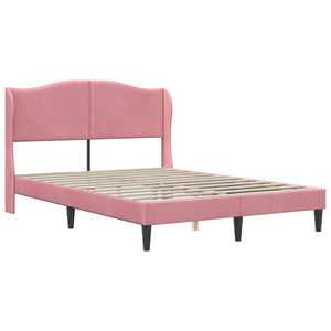 Σκελετός Κρεβατιού με κεφαλάρι 2 pcs Ροζ 120 x 190 cm Βελούδο - Pakobazaar