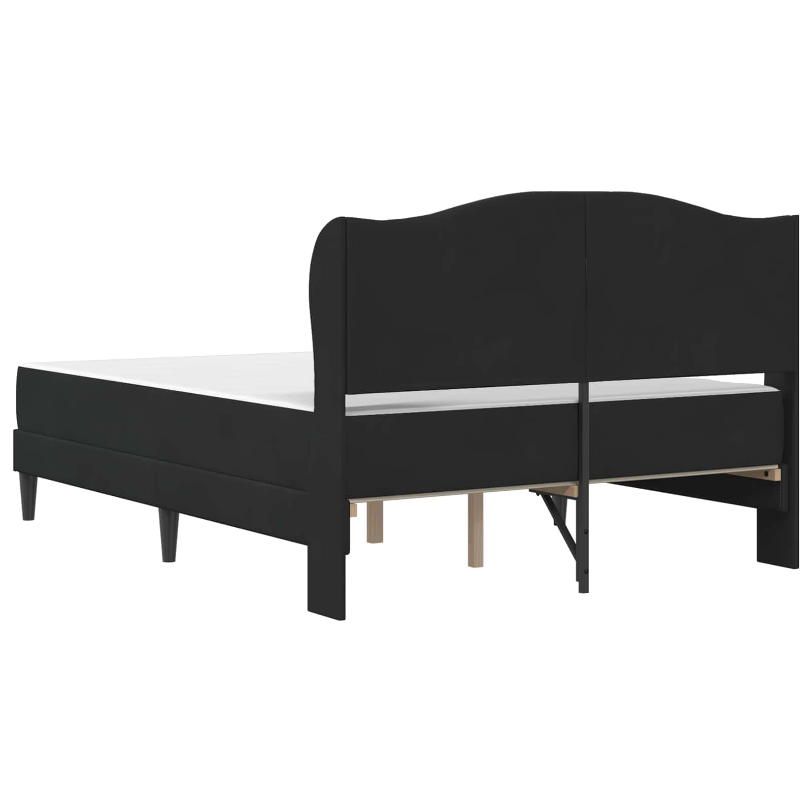 Σκελετός Κρεβατιού με κεφαλάρι 2 pcs Μαύρο 120 x 190 cm Βελούδο - Pakobazaar