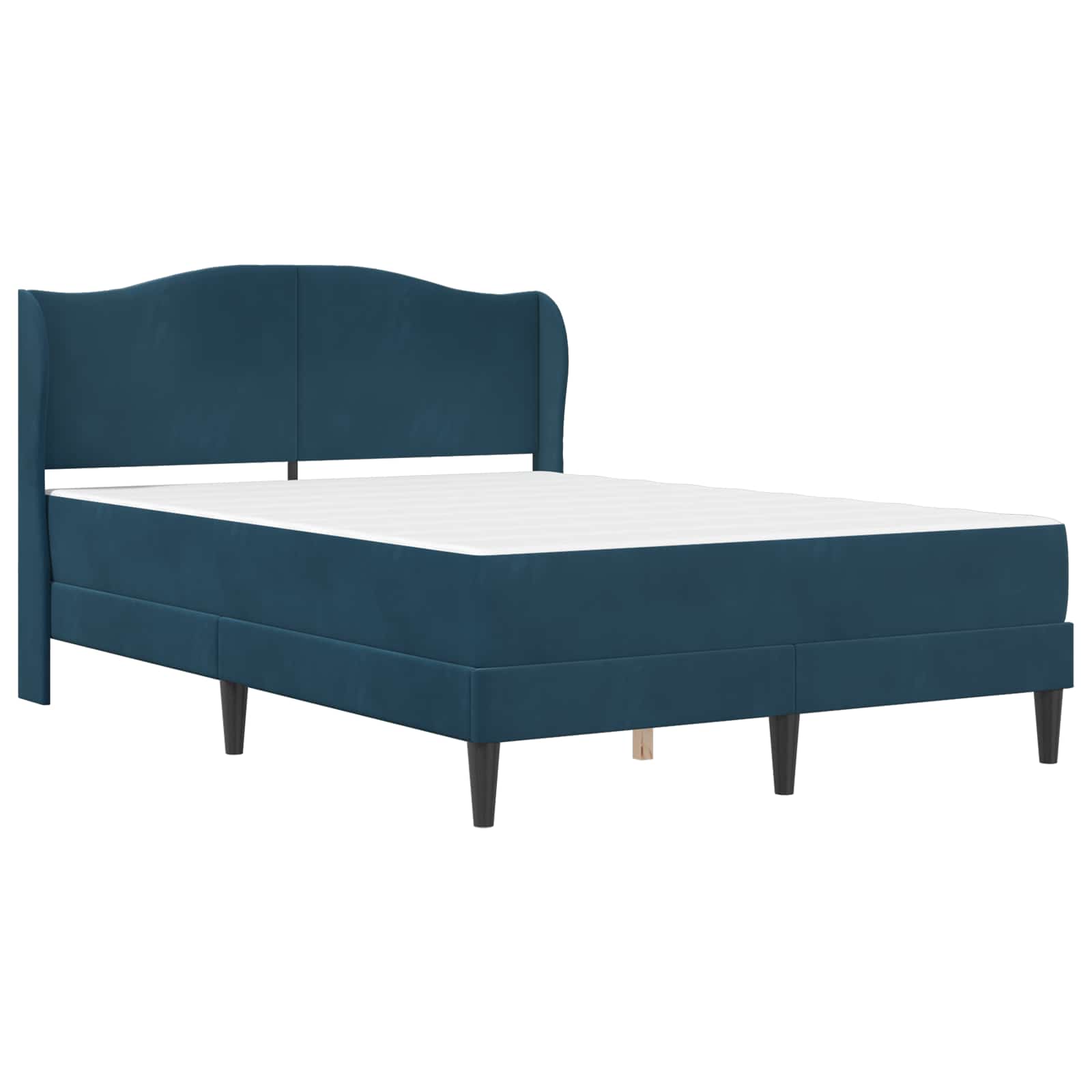 Σκελετός Κρεβατιού με κεφαλάρι 2 pcs Μπλε 120 x 190 cm Βελούδο - Pakobazaar