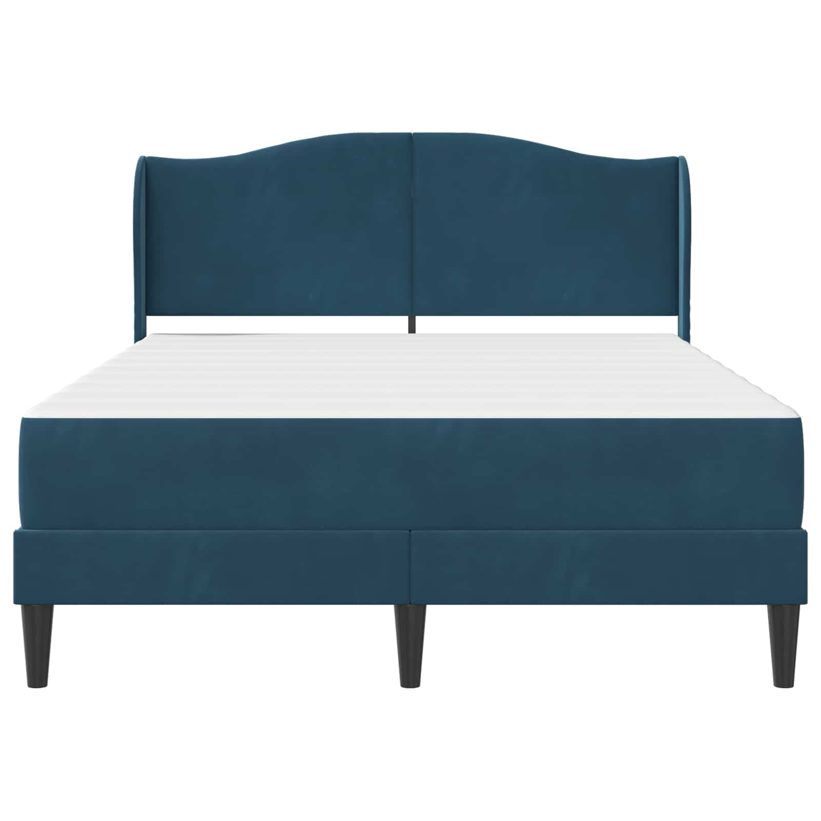 Σκελετός Κρεβατιού με κεφαλάρι 2 pcs Μπλε 120 x 190 cm Βελούδο - Pakobazaar