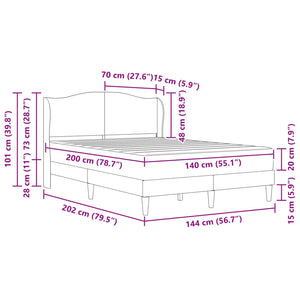 Σκελετός Κρεβατιού Σκούρο Πράσινο 140 x 200 cm Βελούδο - Pakobazaar