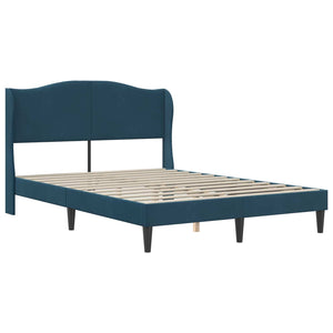 Σκελετός Κρεβατιού με κεφαλάρι Μπλε 160 x 200 cm Βελούδο - Pakobazaar