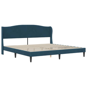 Σκελετός Κρεβατιού με κεφαλάρι Μπλε 180 x 200 cm Βελούδο - Pakobazaar