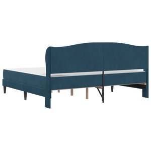 Σκελετός Κρεβατιού με κεφαλάρι Μπλε 180 x 200 cm Βελούδο - Pakobazaar