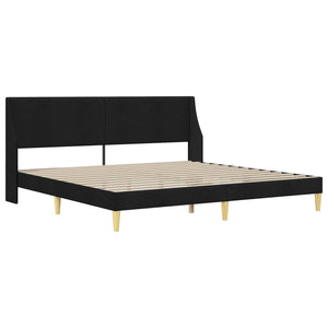 Σκελετός κρεβατιού με στρώμα Μαύρο 180 x 200 cm ύφασμα - Pakobazaar