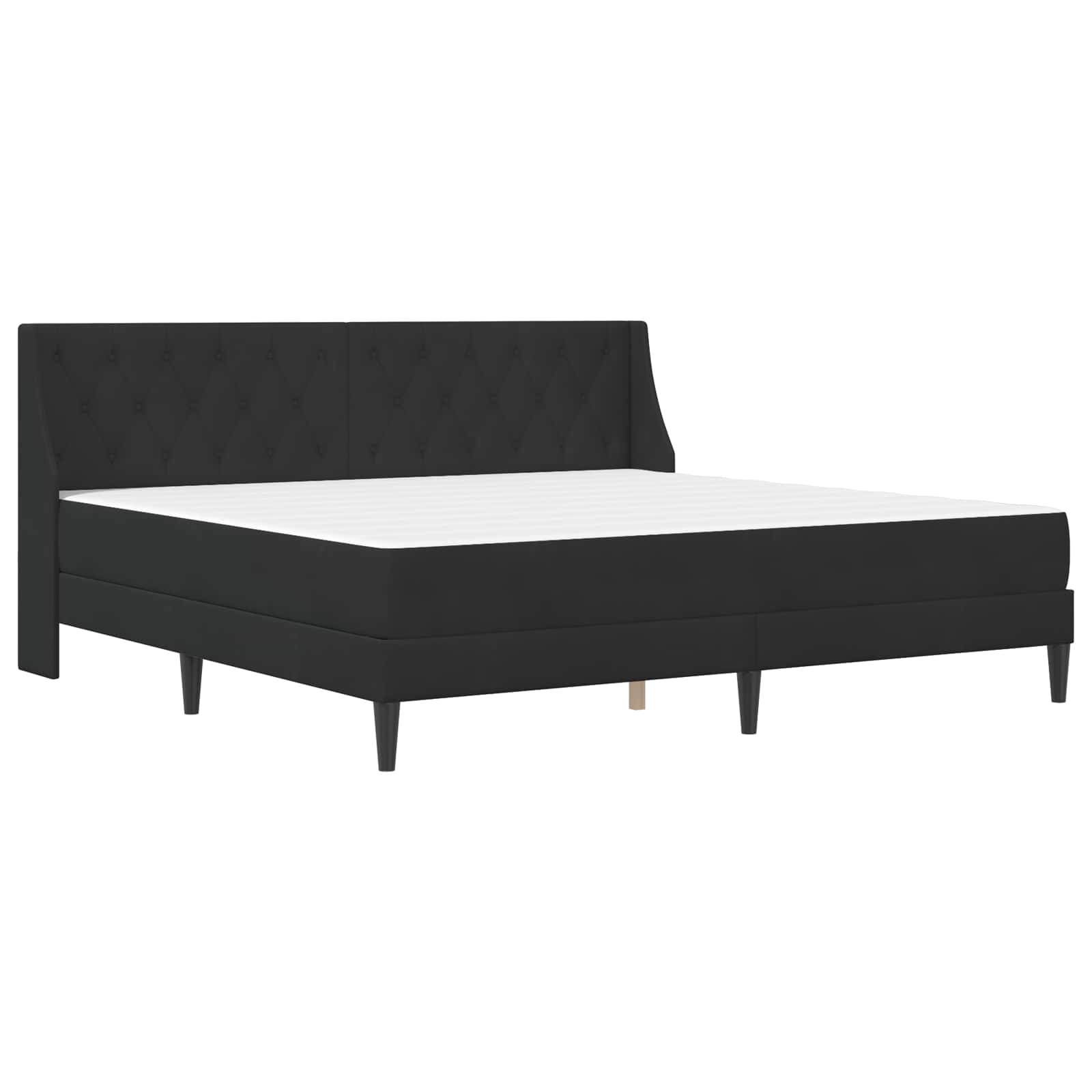 Σκελετός κρεβατιού με στρώμα Μαύρο 180 x 200 cm Βελούδο - Pakobazaar