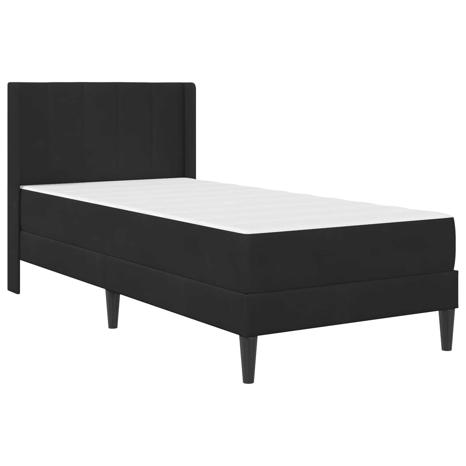 Σκελετός κρεβατιού με στρώμα Μαύρο 90 x 190 cm Βελούδο - Pakobazaar