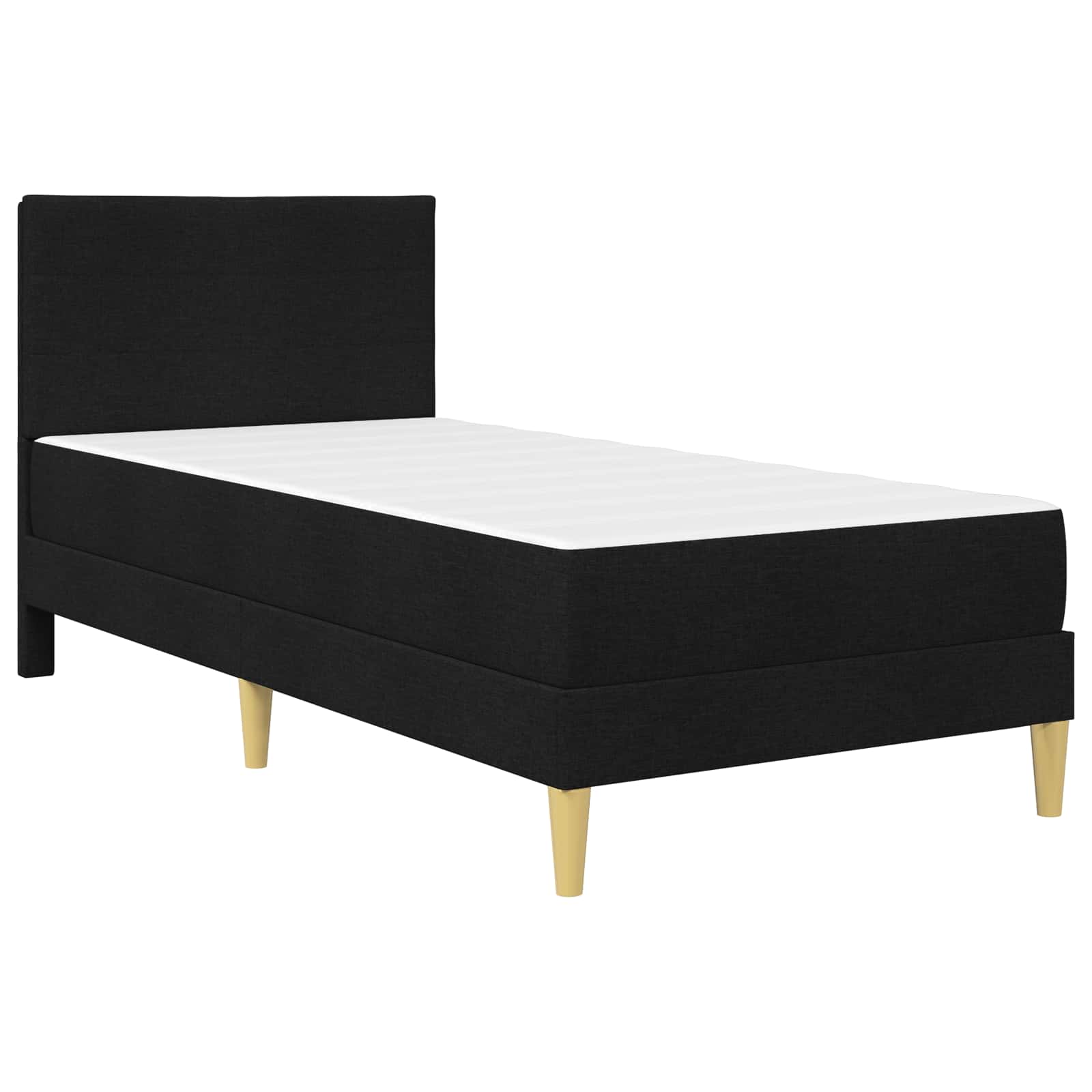 Σκελετός κρεβατιού με στρώμα Μαύρο 90 x 190 cm ύφασμα - Pakobazaar