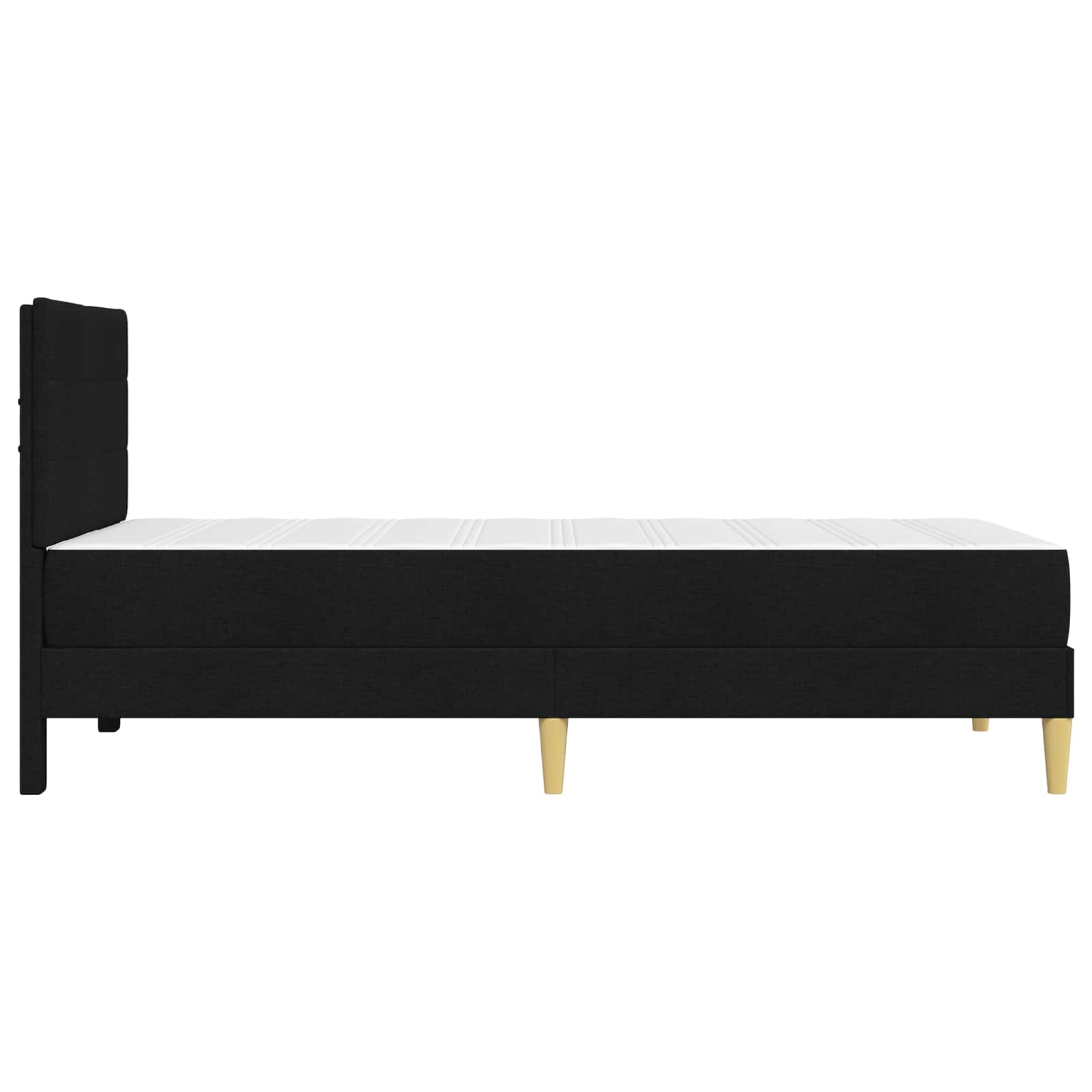 Σκελετός κρεβατιού με στρώμα Μαύρο 90 x 190 cm ύφασμα - Pakobazaar