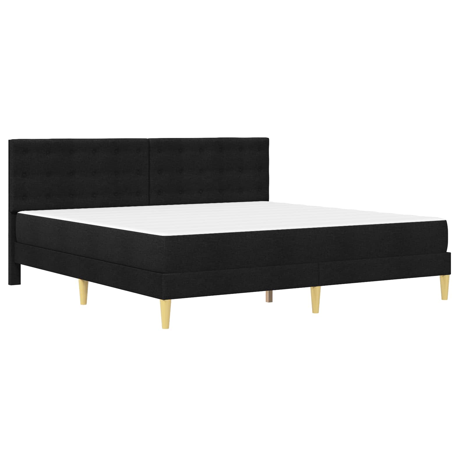 Σκελετός κρεβατιού με στρώμα Μαύρο 180 x 200 cm ύφασμα - Pakobazaar