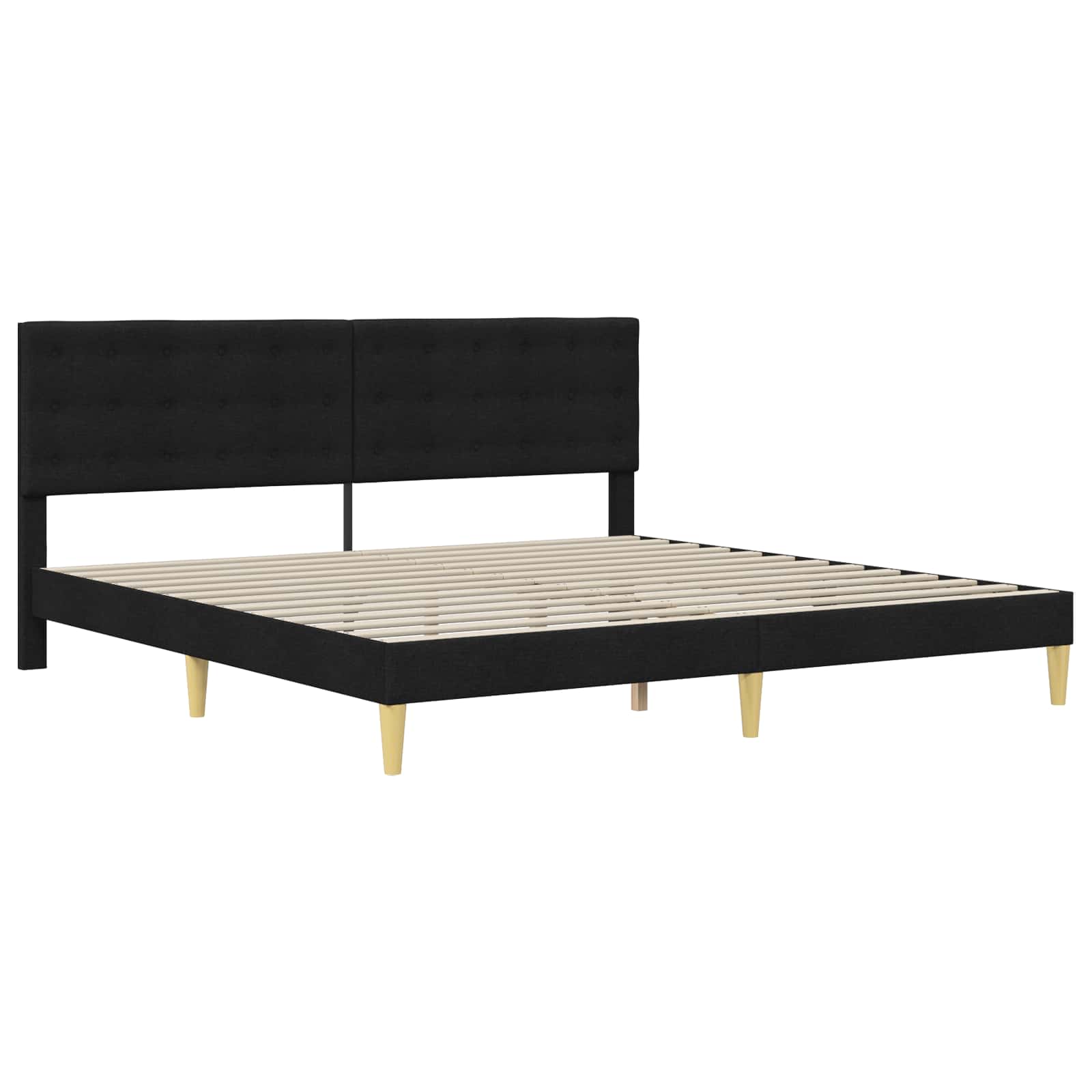Σκελετός κρεβατιού με στρώμα Μαύρο 180 x 200 cm ύφασμα - Pakobazaar