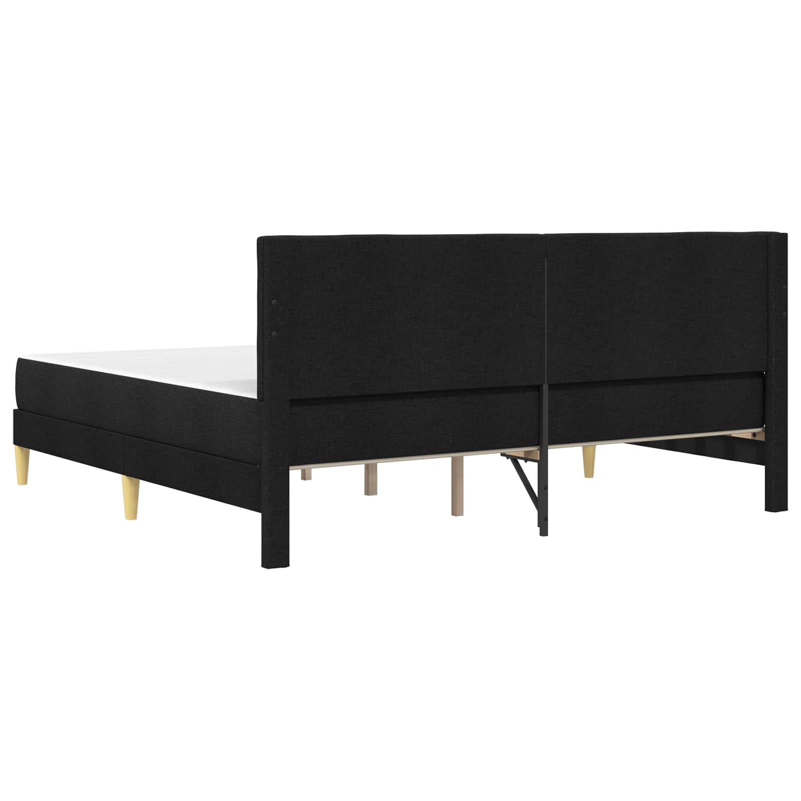 Σκελετός κρεβατιού με στρώμα Μαύρο 180 x 200 cm ύφασμα - Pakobazaar
