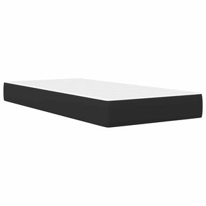 Σκελετός Κρεβατιού με κεφαλάρι Μαύρο 90 x 190 cm Τεχνητό Δέρμα - Pakobazaar