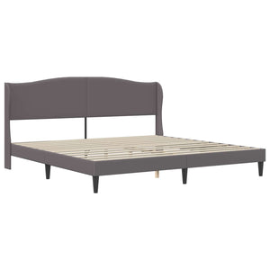 Σκελετός Κρεβατιού με κεφαλάρι Γκρι 180 x 200 cm Τεχνητό Δέρμα - Pakobazaar