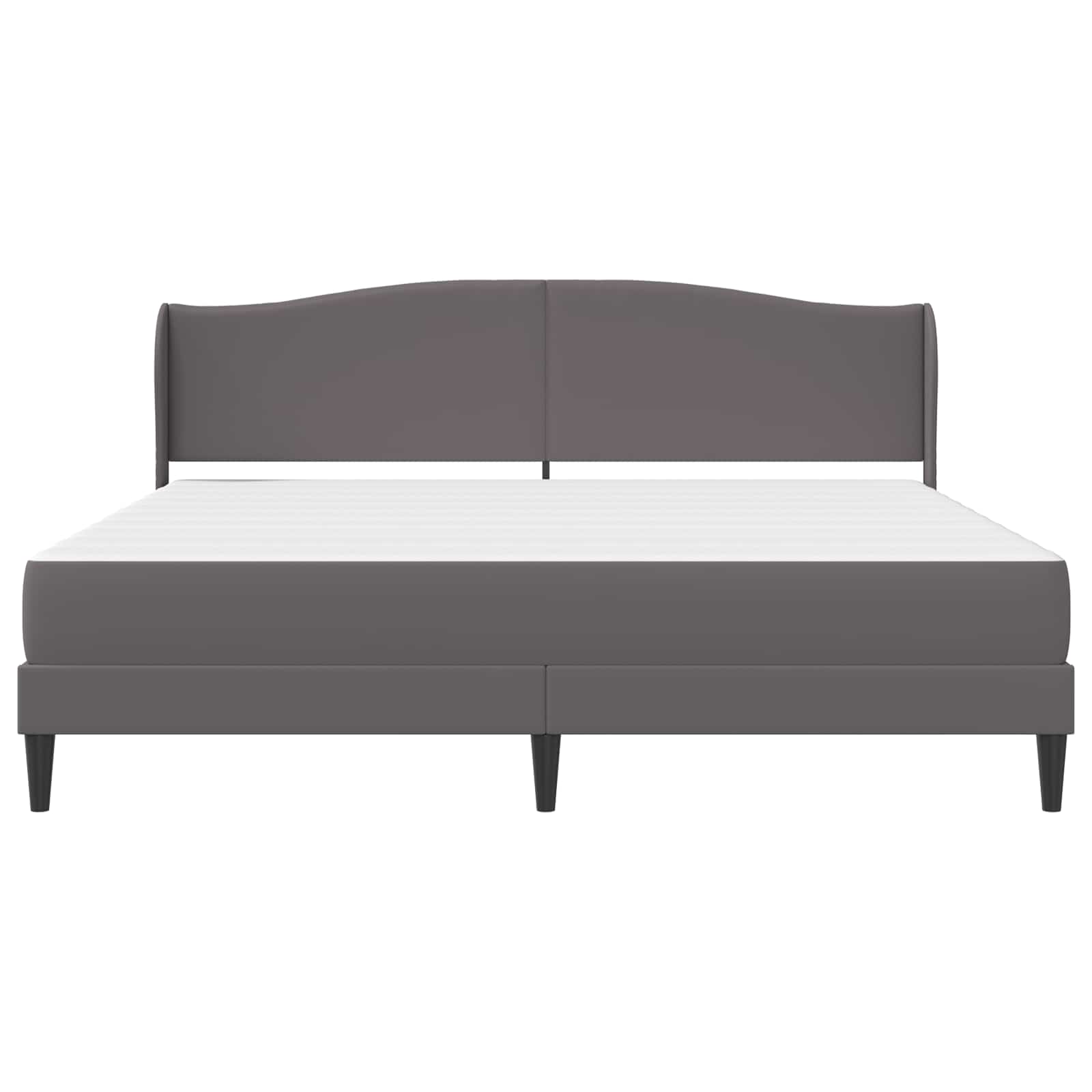 Σκελετός Κρεβατιού με κεφαλάρι Γκρι 180 x 200 cm Τεχνητό Δέρμα - Pakobazaar