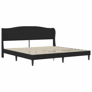 Σκελετός Κρεβατιού με κεφαλάρι Μαύρο 180 x 200 cm Τεχνητό Δέρμα - Pakobazaar