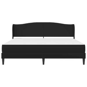 Σκελετός Κρεβατιού με κεφαλάρι Μαύρο 180 x 200 cm Τεχνητό Δέρμα - Pakobazaar