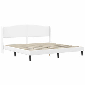 Σκελετός Κρεβατιού με κεφαλάρι Λευκό 180 x 200 cm Τεχνητό Δέρμα - Pakobazaar