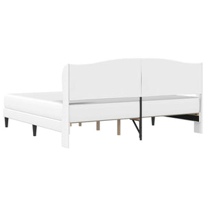 Σκελετός Κρεβατιού με κεφαλάρι Λευκό 180 x 200 cm Τεχνητό Δέρμα - Pakobazaar