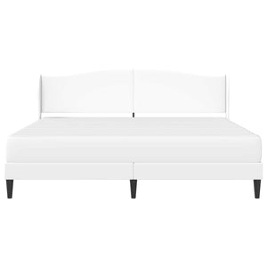 Σκελετός Κρεβατιού με κεφαλάρι Λευκό 180 x 200 cm Τεχνητό Δέρμα - Pakobazaar