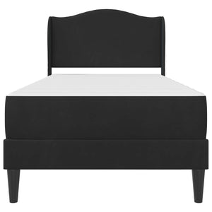 Σκελετός Κρεβατιού με κεφαλάρι Μαύρο 90 x 190 cm Βελούδο - Pakobazaar