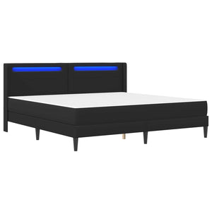 Σκελετός Κρεβατιού με κεφαλάρι Μαύρο 180 x 200 cm Τεχνητό Δέρμα - Pakobazaar