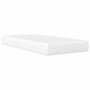 Σκελετός Κρεβατιού με κεφαλάρι Λευκό 90 x 190 cm Τεχνητό Δέρμα - Pakobazaar
